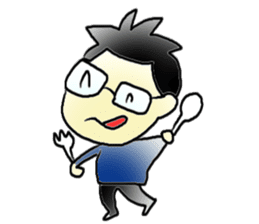 Mr.Amp, the glasses man sticker #5711634