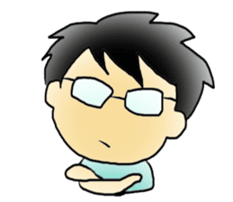 Mr.Amp, the glasses man sticker #5711636