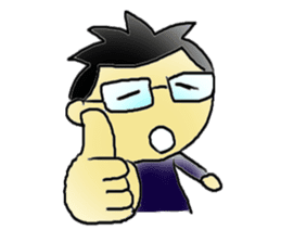 Mr.Amp, the glasses man sticker #5711638