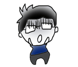 Mr.Amp, the glasses man sticker #5711644