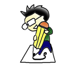 Mr.Amp, the glasses man sticker #5711645