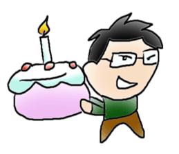 Mr.Amp, the glasses man sticker #5711647