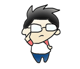 Mr.Amp, the glasses man sticker #5711648