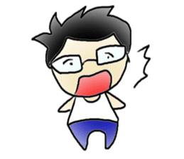 Mr.Amp, the glasses man sticker #5711649