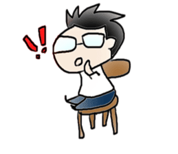 Mr.Amp, the glasses man sticker #5711651