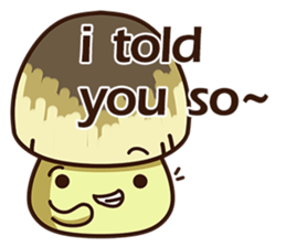 Straw mushroom boy Won Won(English) sticker #5713393