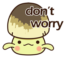 Straw mushroom boy Won Won(English) sticker #5713397