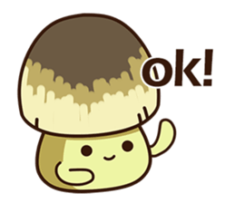 Straw mushroom boy Won Won(English) sticker #5713400