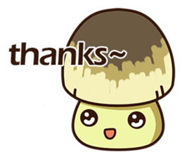 Straw mushroom boy Won Won(English) sticker #5713403