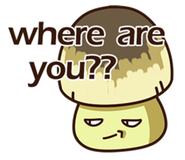 Straw mushroom boy Won Won(English) sticker #5713405