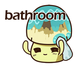 Straw mushroom boy Won Won(English) sticker #5713410