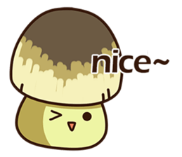Straw mushroom boy Won Won(English) sticker #5713412