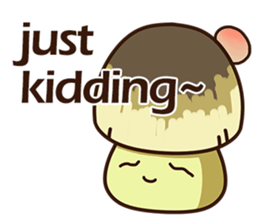 Straw mushroom boy Won Won(English) sticker #5713415