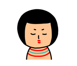 Japanese wooden doll Kokeshi 2 sticker #5713528