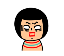 Japanese wooden doll Kokeshi 2 sticker #5713529