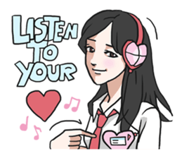 AsB - Girls Heart sticker #5713900