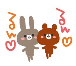 A pig and a bear and rabbit sticker #5714562