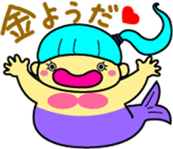 A chubby mermaid,  Pocchamo sticker #5714687