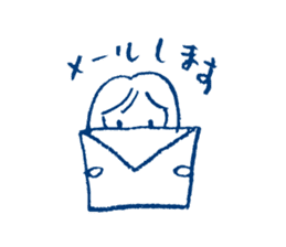 Polite Japanese girl sticker #5715680