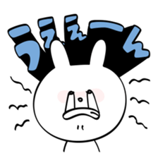Emotionally unstable rabbit sticker #5716436