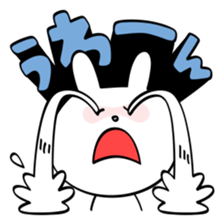Emotionally unstable rabbit sticker #5716437