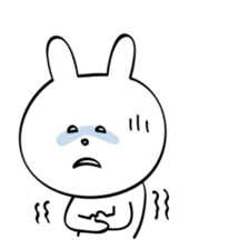 Emotionally unstable rabbit sticker #5716442