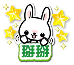 Bunny 3D Sticker ( Chinese ) sticker #5717534