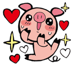 Wolf named Alone, and Pig named Pinkish sticker #5717631