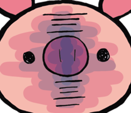 Wolf named Alone, and Pig named Pinkish sticker #5717636