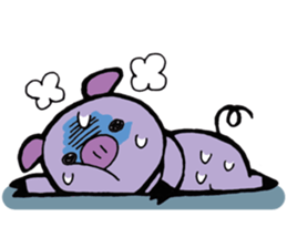 Wolf named Alone, and Pig named Pinkish sticker #5717639