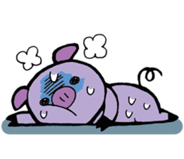 Wolf named Alone, and Pig named Pinkish sticker #5717639