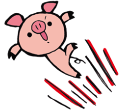 Wolf named Alone, and Pig named Pinkish sticker #5717654