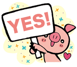 Wolf named Alone, and Pig named Pinkish sticker #5717664