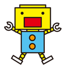 Simple and colorful robots sticker #5718308