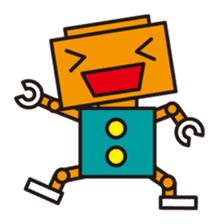 Simple and colorful robots sticker #5718309