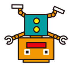 Simple and colorful robots sticker #5718310