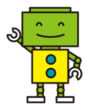 Simple and colorful robots sticker #5718311