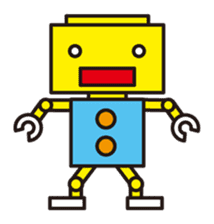 Simple and colorful robots sticker #5718316