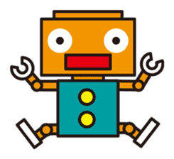 Simple and colorful robots sticker #5718317