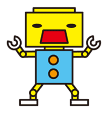 Simple and colorful robots sticker #5718318