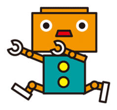 Simple and colorful robots sticker #5718320