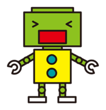 Simple and colorful robots sticker #5718321