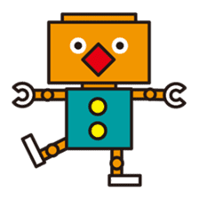 Simple and colorful robots sticker #5718322