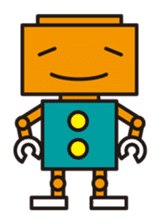 Simple and colorful robots sticker #5718323