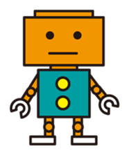 Simple and colorful robots sticker #5718324