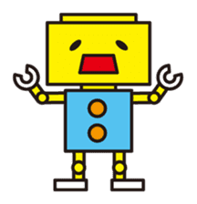 Simple and colorful robots sticker #5718325