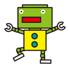 Simple and colorful robots sticker #5718327