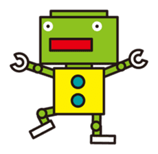 Simple and colorful robots sticker #5718327