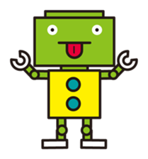Simple and colorful robots sticker #5718329
