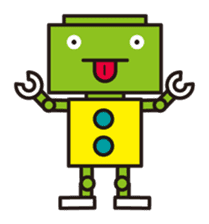 Simple and colorful robots sticker #5718329